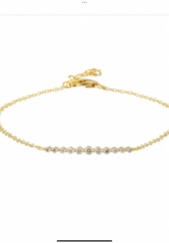 Floating Diamond Bar Bracelet