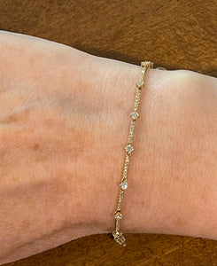 Large and Small Diamond Bracelet