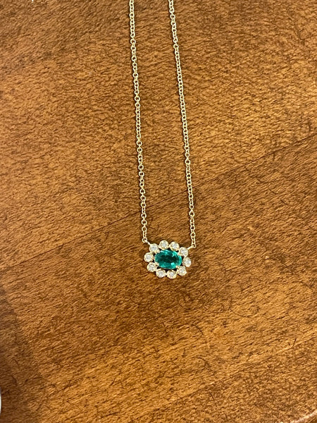 Emerald and Diamond Necklace