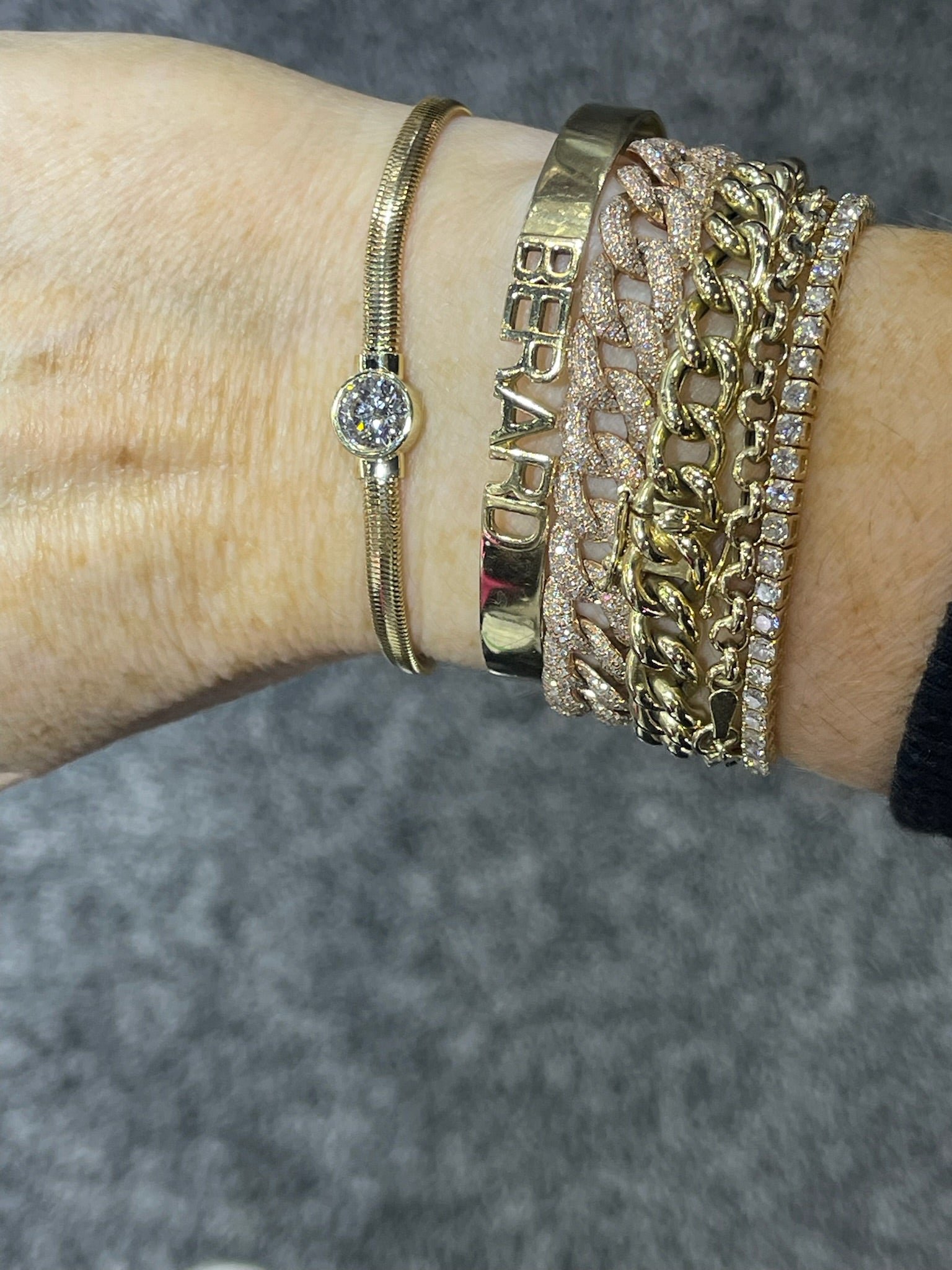 Diamond on Snake Chain