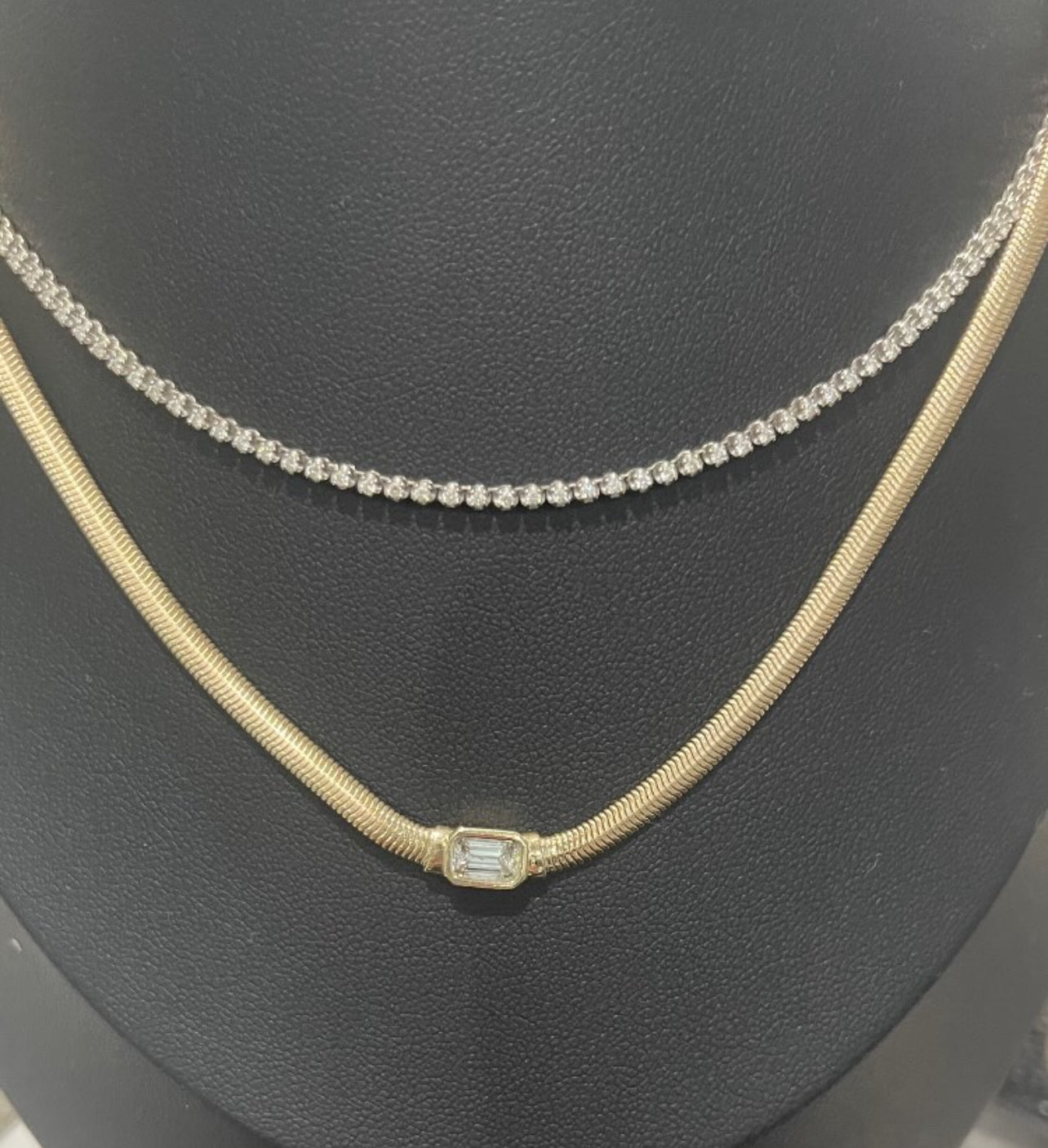 Diamond on Snake Chain