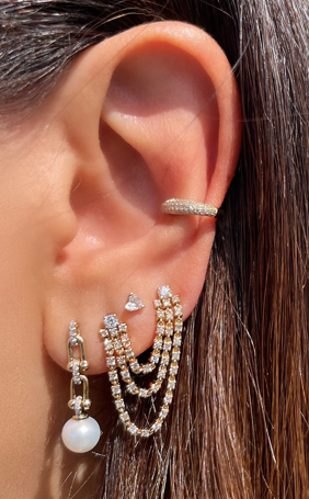 Pearl and Chain Earring
