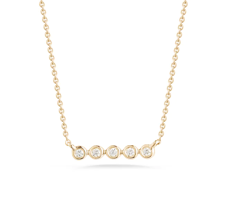 Bezeled Diamond Bar Necklace