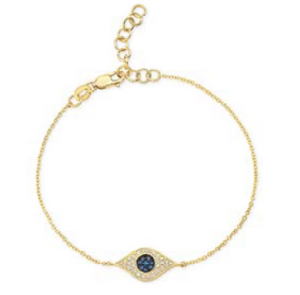 Diamond and Sapphire Evil Eye