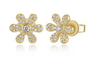 Diamond Daisy Studs