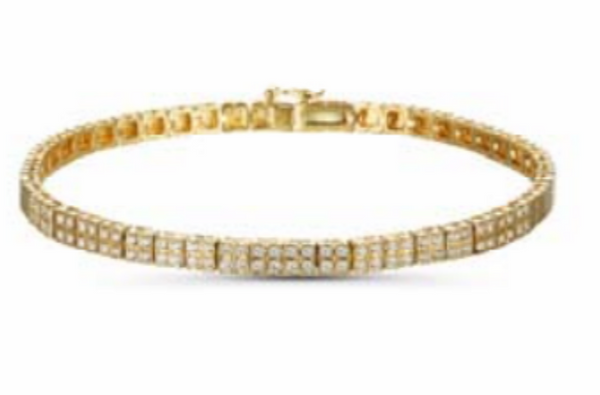 DIAMOND GOLD CUBE BRACLET