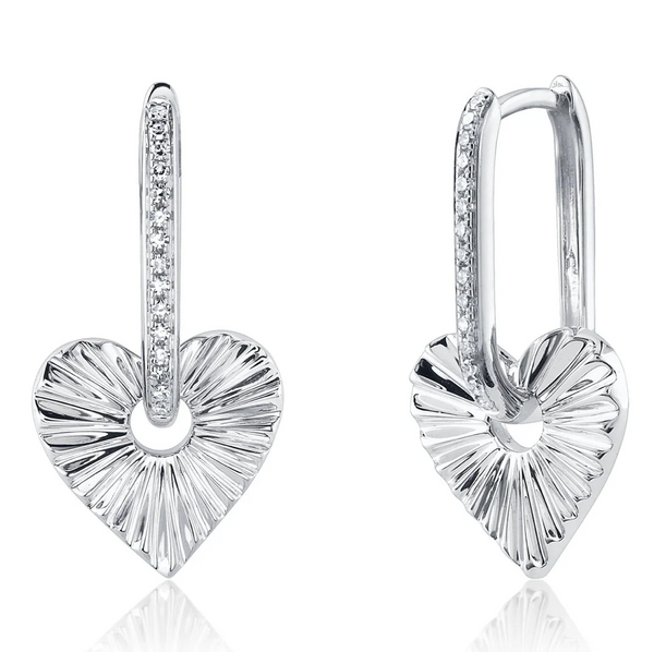 Fluted Heart Earring