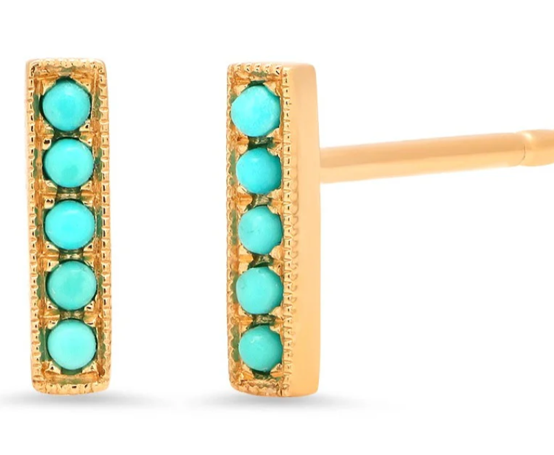 Turquoise Bar Stud