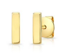 Plain Gold Bar Stud