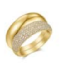 Thick Gold and Pave Ring