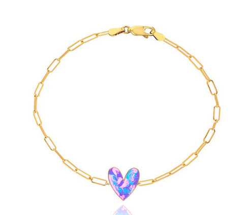 Enamel Heart Bracelet