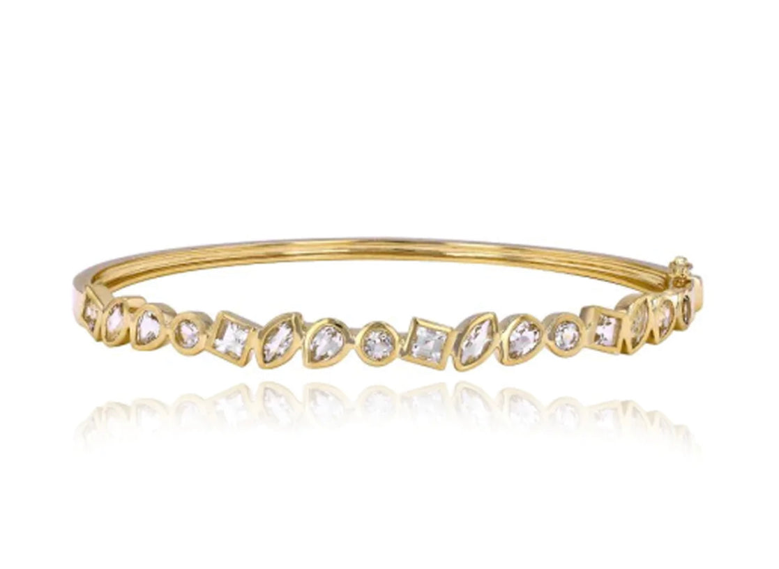 Multi Shape Topaz Bangle