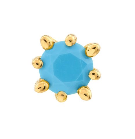 14K Turquoise Studs